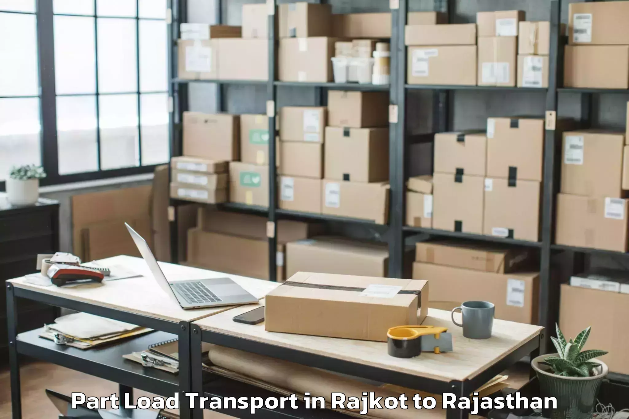 Affordable Rajkot to Karauli Part Load Transport